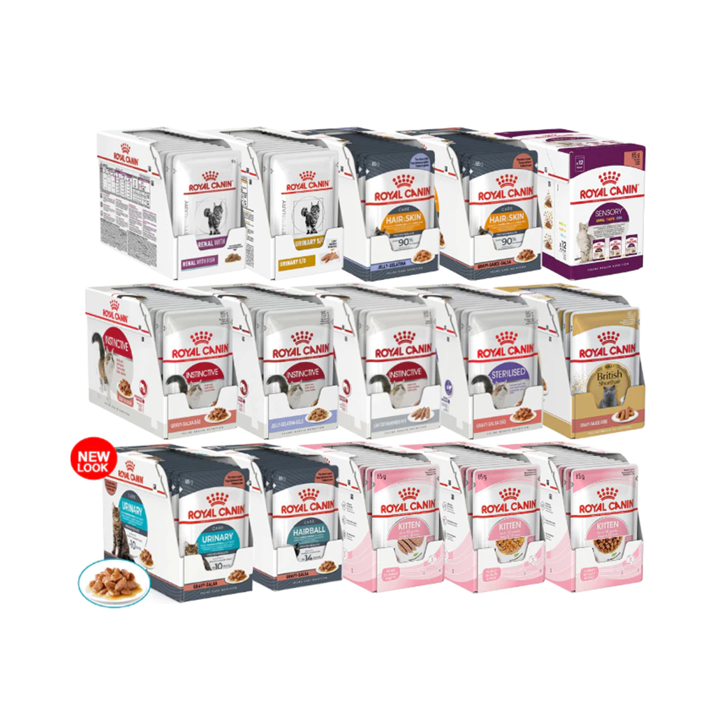 55-1 Pate ROYAL CANIN 85g Cho Mèo (Hộp 2 – 24 Gói) Nhiều Hương Vị - Ảnh 1